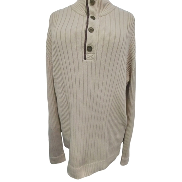 Eddie Bauer Men's Knit Beige Pullover Sweater XL Tall - Picture 2 of 6
